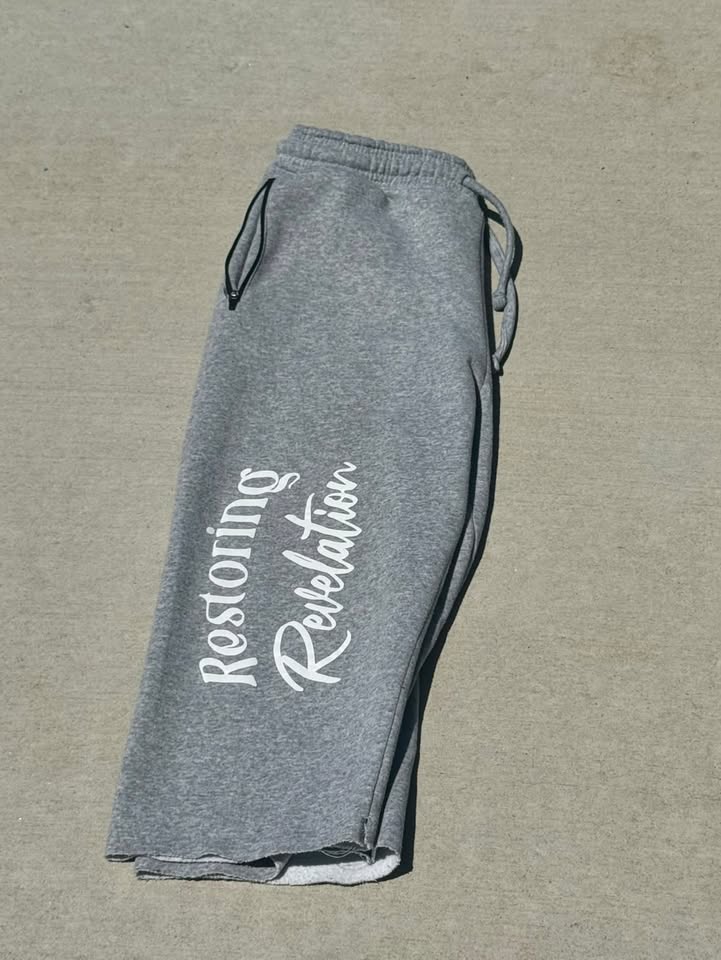 3/4 Cool Grey Zip Sweats front